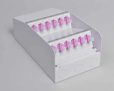AP-Box Stahl, 4 x LCPC, 50/125µm OM4 (2xLCPC duplex)