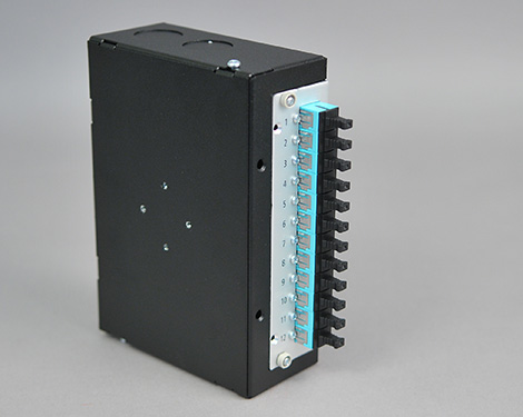 Hutschienen Box, Stahl, 2 x SCPC, OM3
