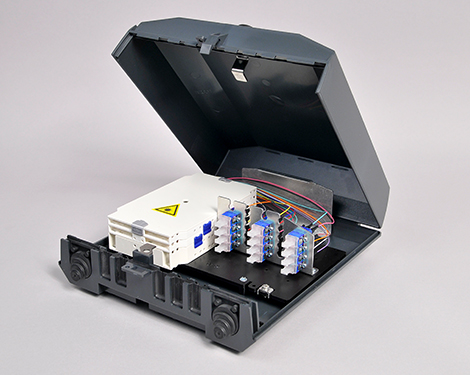 Venus-Box mit Schloss, 24 x LCPC, 9/125µm (12xLCPC duplex)