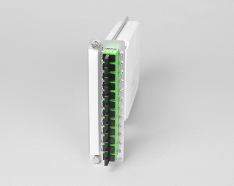 Einschubmodul 7TE, 12 x E2000APC, 9/125µm, H&S, Premium