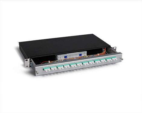 KEV 1HE Aluminium, 12 x LCPC, 50/125µm OM3 (3xLCPC quad)