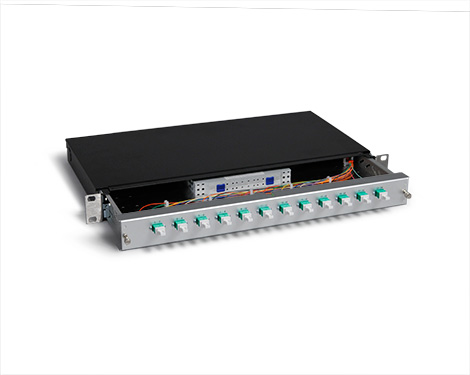 KEV 1HE Aluminium, 24 x LCPC, 50/125µm OM3 (12xLCPC duplex)