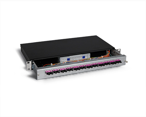 KEV 1HE Aluminium, 12 x SCPC, 50/125µm OM4 (6xSCPC duplex)