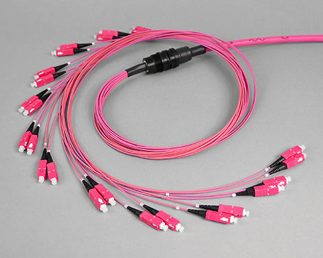 Kabelaufteiler, 4 x SCPC, 50/125µm OM4