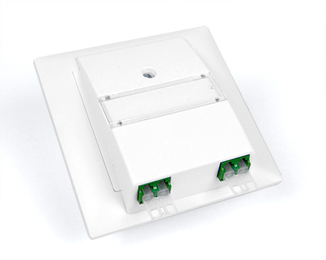 FTTH UP Datendose OptoUP, weiss, 2 x LCAPC Kupplung, 4 x Pigtail