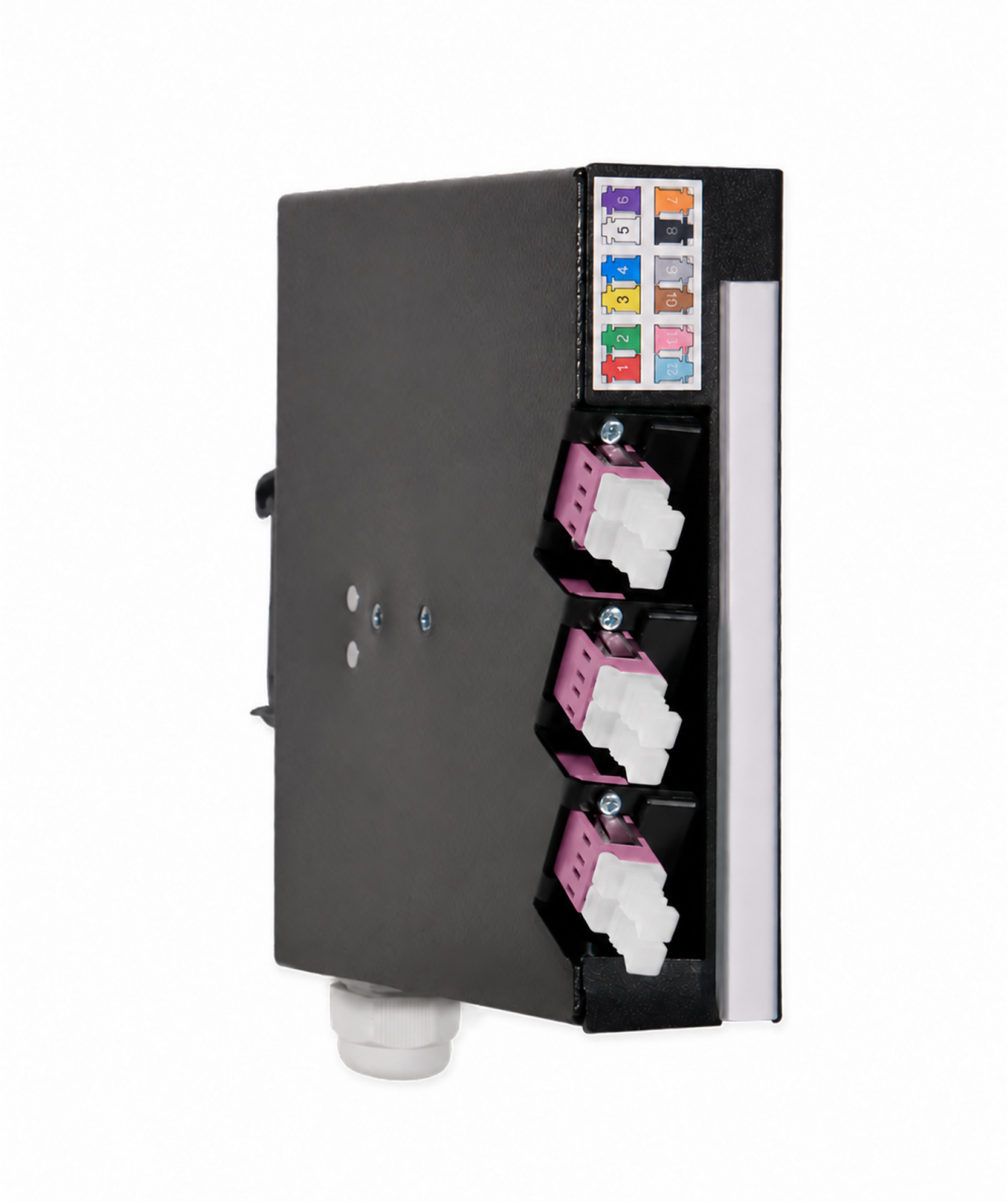 Hutschienen Box mini, Stahl, 6 x LCPC, OM4 (3xLCPC duplex)