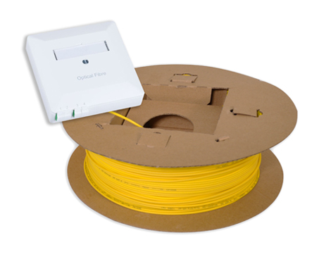 FTTH Spule vorkonfektioniert, AP FiberDose,R&M, 4 x LCAPC, 50.0m