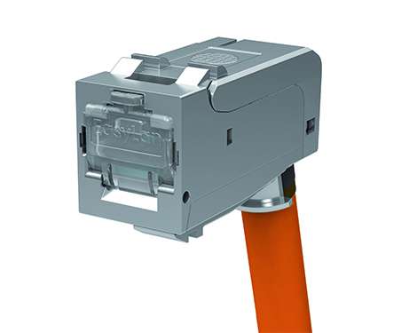 preLink® SL RJ45 Keystone, geschirmt, Kat.6A ISO/IEC, AWG 24-22, gewinkelt
