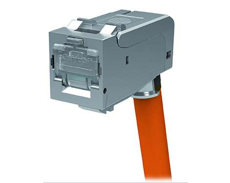 fixLink® SL RJ45 Keystone, geschirmt, Kat.6A ISO/IEC, AWG 27-26, gewinkelt
