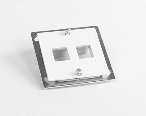 LAN BK60 Dose, 2 x RJ45 EasyKlick, EDIZIOdue®-komp, weiss
