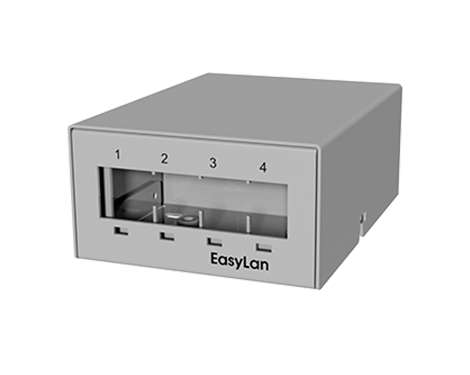 preLink®/fixLink® Aufbau-Consolidation Point Panel 4 x Keystone, grau