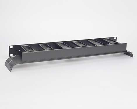 Kabelrangierwanne 1HE, mit Magnet-Klappe, schwarz