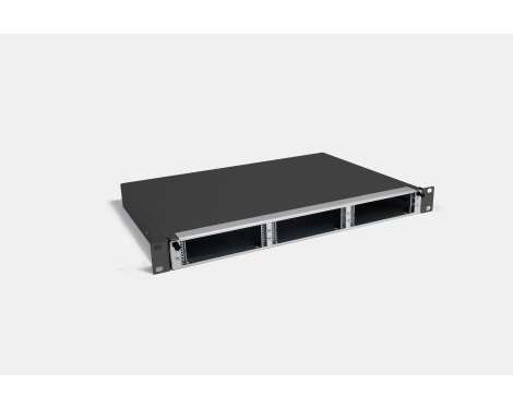 fwLine Baugruppenträger 1HE, ausziehbar, für 3 x 7TE Module, schwarz