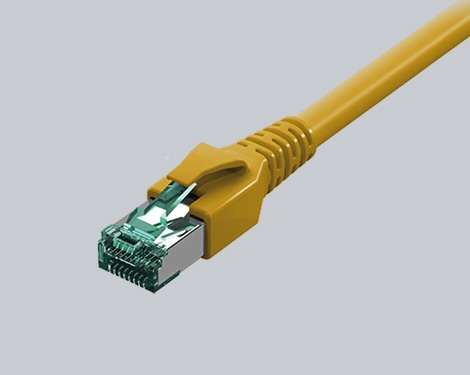 FlexBoot Patchkabel RJ45, Kat.6A ISO/IEC, S/FTP, gelb, 2.0m