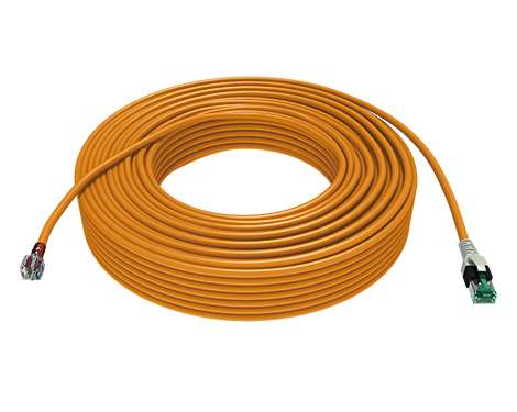 preLink® Systemkabel Abschlussblock + RJ45, grau, 25.0m