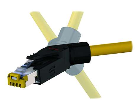 Feldkonfektionierbarer RJ45 Stecker, gewinkelt 45°