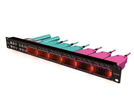 Frontplatte 8-fach H.D.S. 1HE, quer, schwarz