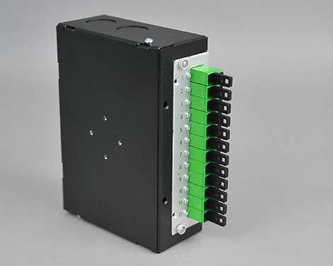 Hutschienen Box, Stahl, 12 x E2000APC, 9/125µm, H&S
