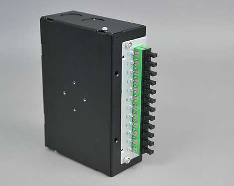 Hutschienen Box, Stahl, 6 x SCAPC, 9/125µm