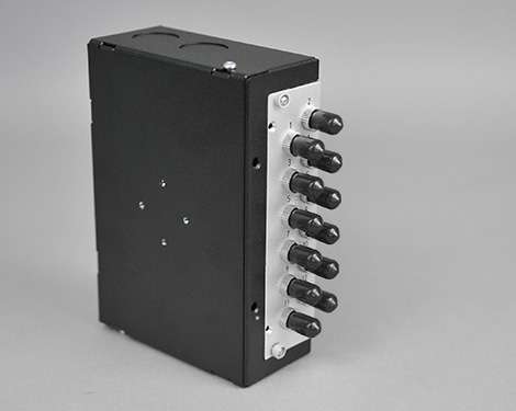 Hutschienen Box, Stahl, 6 x STPC, OM3
