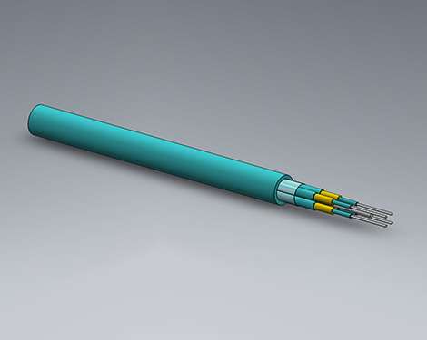 H&S Breakout, 2.0mm, 4x1, 50/125µm OM3, Dca, türkis