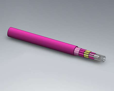 H&S Breakout, 2.0mm, 8x1, 50/125µm OM4, Cca, magenta