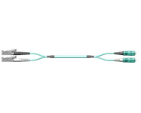 Patchkabel Fig.0, 2.0mm, E2000PC-SCPC, 50/125µm OM3, 2.0m