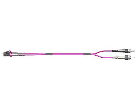 Fig.0 Patchkabel, 2.0mm, LCPC-STPC, 50/125µm OM4, 3.0m
