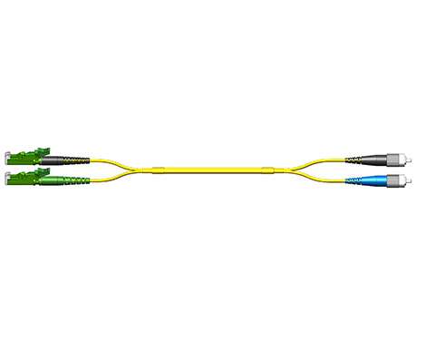 Fig.0 Patchkabel, 2.0mm, E2000APC-FCPC, 9/125µm, 2.0m