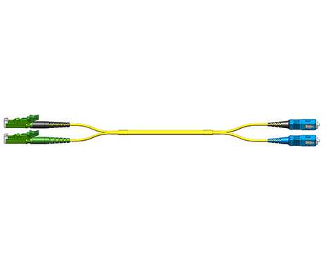 Fig.0 Patchkabel, 2.0mm, E2000APC-SCPC, 9/125µm, 1.5m