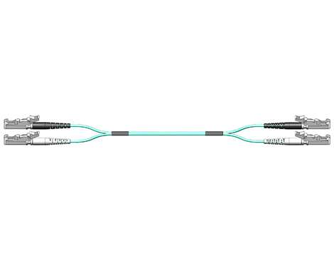 Patchkabel Fig.8, 2.0mm, E2000PC-E2000PC, 50/125µm OM3, 3.0m