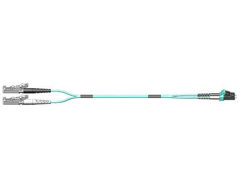 Patchkabel Fig.8, 2.0mm, E2000PC-LCPC, 50/125µm OM3, 7.5m