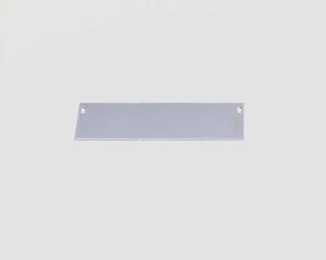 Teilfrontplatte, 3HE / 7TE, Blind, Alu natur, inkl. Bef. Material