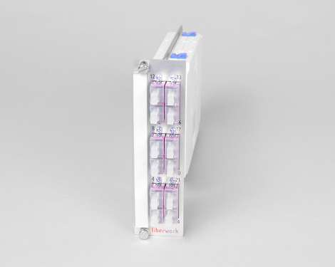 Einschubmodul 7TE, 24 x LCPC, 50/125µm OM4 (6xLCPC quad) FW =
