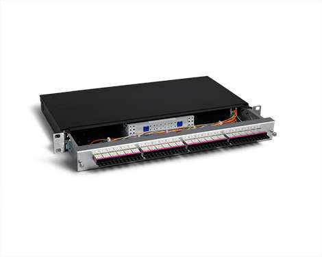 KEV 1HE Aluminium, 12 x E2000PC, 50/125µm OM4, Compact, H&S