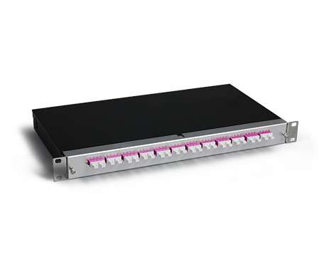 KEV 1HE Aluminium, 12 x LCPC, OM4 (3xLCPC quad)