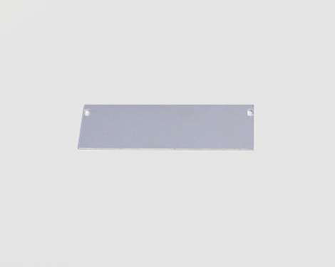 Teilfrontplatte, 3HE / 8TE, Blind, Alu natur, inkl. Befestigungsmaterial