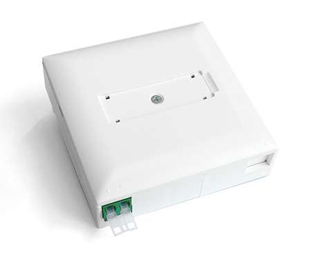 FTTH AP Datendose Optoframe, weiss, 1 x LCAPC Kupplung, 2 x Pigtail
