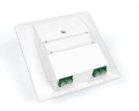 FTTH UP Datendose OptoUP, weiss, 2 x LCAPC Kupplung, 4 x Pigtail