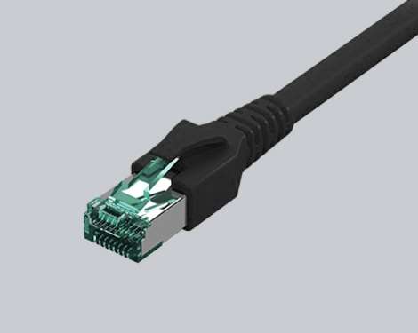 FlexBoot Patchkabel RJ45, Kat.6A ISO/IEC, S/FTP, schwarz, 1.5m