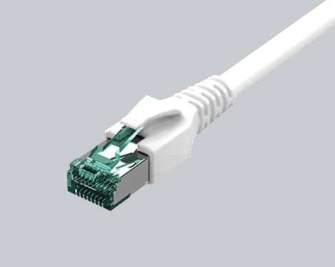 FlexBoot Patchkabel RJ45, Kat.6A ISO/IEC, S/FTP, weiss, 0.5m