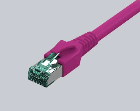 FlexBoot Patchkabel RJ45, Kat.6A ISO/IEC, S/FTP, violett, 10.0m