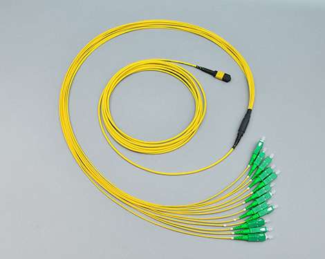 Fanout, MTP®/MPO APC male-8xSCAPC, 9/125µm, 2.0m