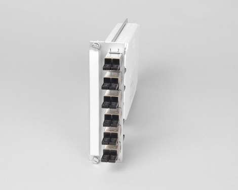 Einschubmodul 7TE, 12 x E2000PC, 50/125µm OM3, H&S (6xE2000PC Compact)