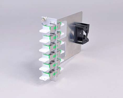 Einschubmodul 7TE, 12 x E2000APC, SM, H&S, mit Bügel (6xE2000APC Compact)
