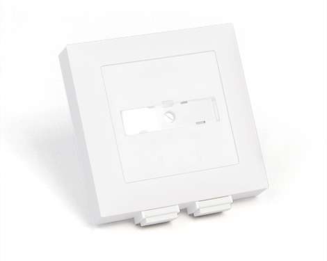 FTTH AP Datendose R&M, weiss, 1 x LCAPC Kupplung, 2 x Pigtail