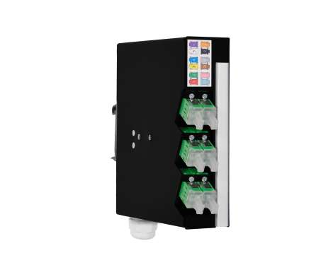 Hutschienen Box mini, Stahl, 4 x LSH / E2000®APC FBW, SM