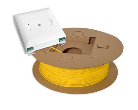 FTTH Spule vorkonfektioniert, AP Dose OptoFrame, 4 x LCAPC, 20.0m